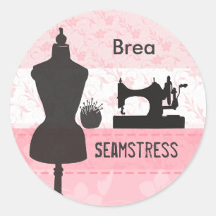 Seamstress Fashion Stylist Classic Round Sticker