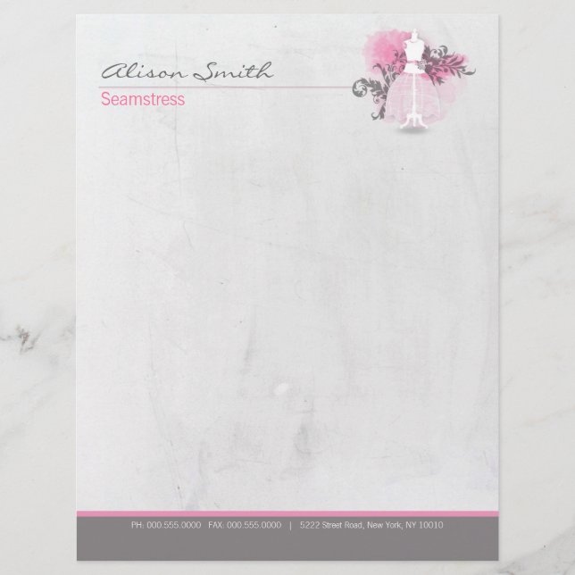 Seamstress Letterhead (Front)