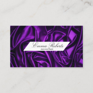 Seamstress Purple Cloth Business Card