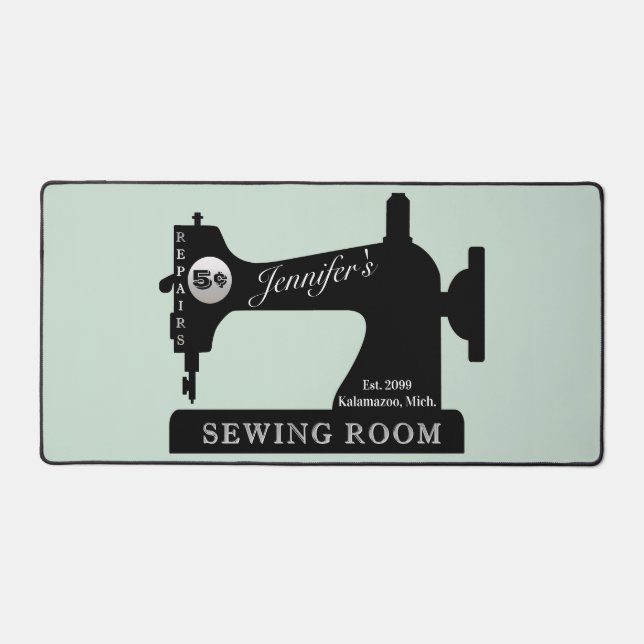 Seamstress Quilter Sewing Machine Pads Desk Mats (Front)