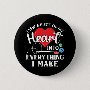 Seamstress Quilting Knitting 2 Inch Round Button