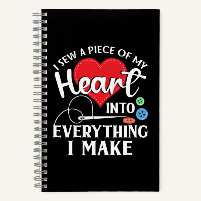 Seamstress Quilting Knitting Notebook (Front)