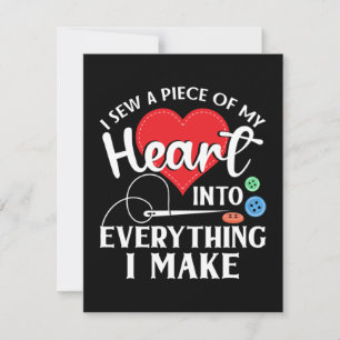 Seamstress Quilting Knitting Thank You Card