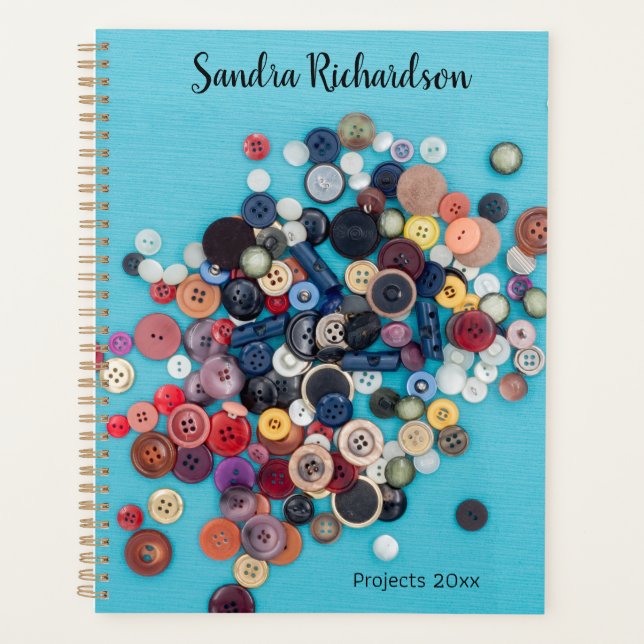 Seamstress sewing dressmaker tailor custom planner (Front)