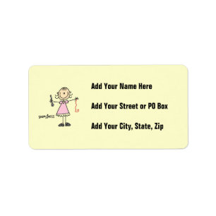 Seamstress Stick Figure Label