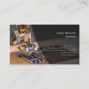 Seamstress Tailor Sewing Business Card