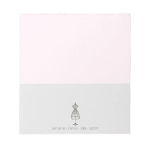 Seamstress Tailor Vintage Dress Form Business Notepad