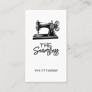 Seamstress Tailoring business card