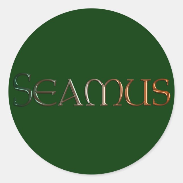 SEAMUS Nom Marque Stickers Cadeaux Personnalisés (Devant)
