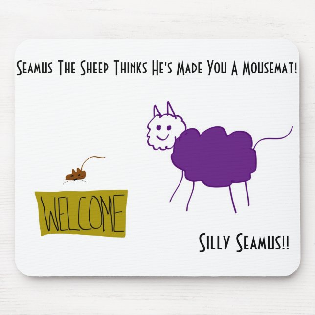 Seamus The Sheep Mousemat (without handrest) Mouse Pad (Front)