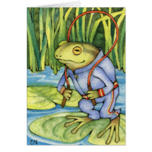 Séance d'entraînement de grenouille - art amphibie