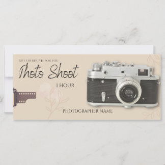 séance photo, photo shoot biege carte cadeau,