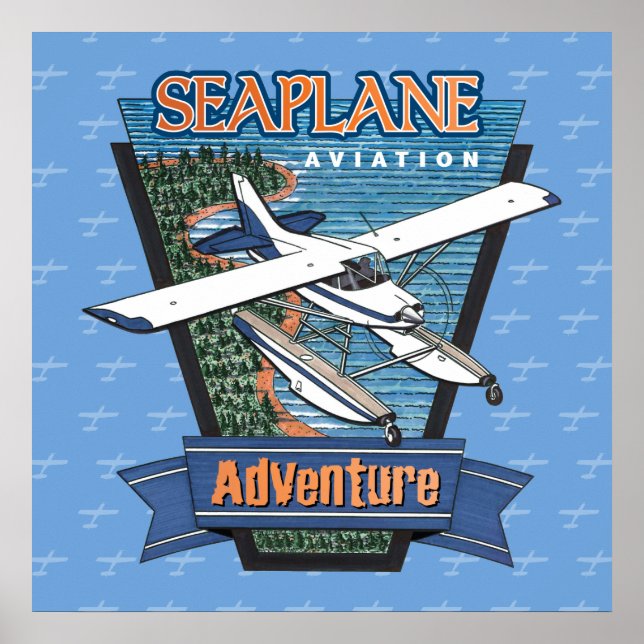 Seaplane Aviation Adventure Poster (Front)