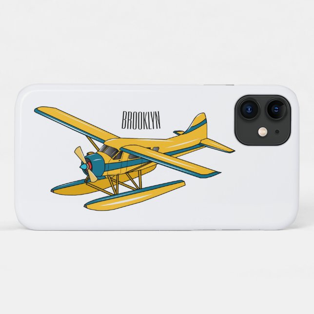 Seaplane cartoon illustration  Case-Mate iPhone case (Back (Horizontal))