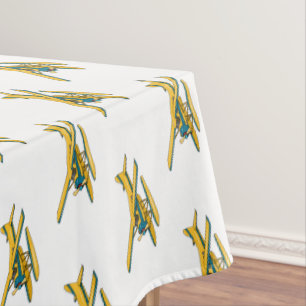 Seaplane cartoon illustration  tablecloth