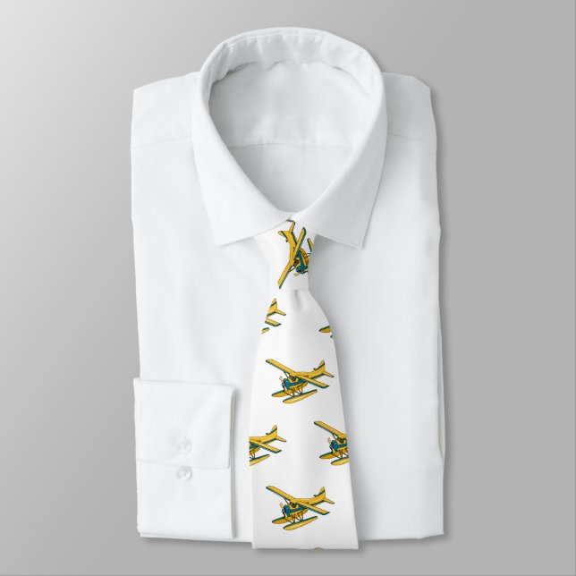 Seaplane cartoon illustration  tie (Tied)
