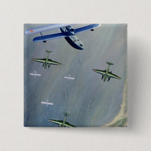 Seaplanes, 1933 2 inch square button