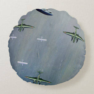 Seaplanes, 1933 round pillow