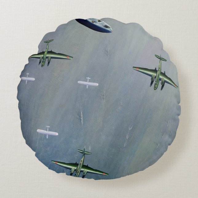 Seaplanes, 1933 round pillow (Front)