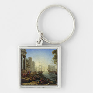 Seaport with the Embarkation of Saint Ursula  Keychain