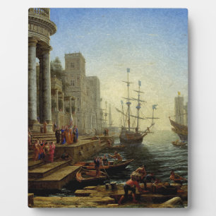 Seaport with the Embarkation of Saint Ursula  Plaque