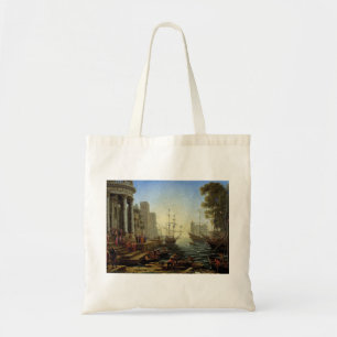 Seaport with the Embarkation of Saint Ursula  Tote Bag