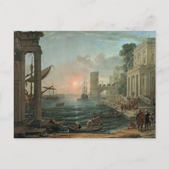 Seaport with the Embarkation Postcard (Front)