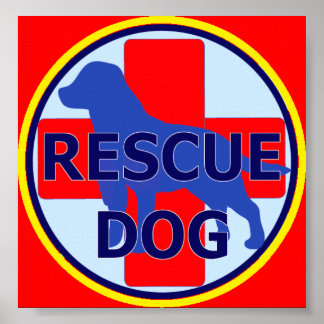 SEARCH AND RECUE DOG SARDA POSTER
