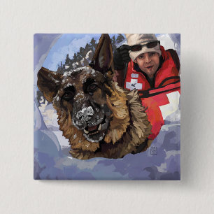 Search and Rescue 2 Inch Square Button