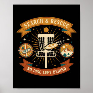 Search And Rescue No Disc Left Behind Disc Golf Fl Poster