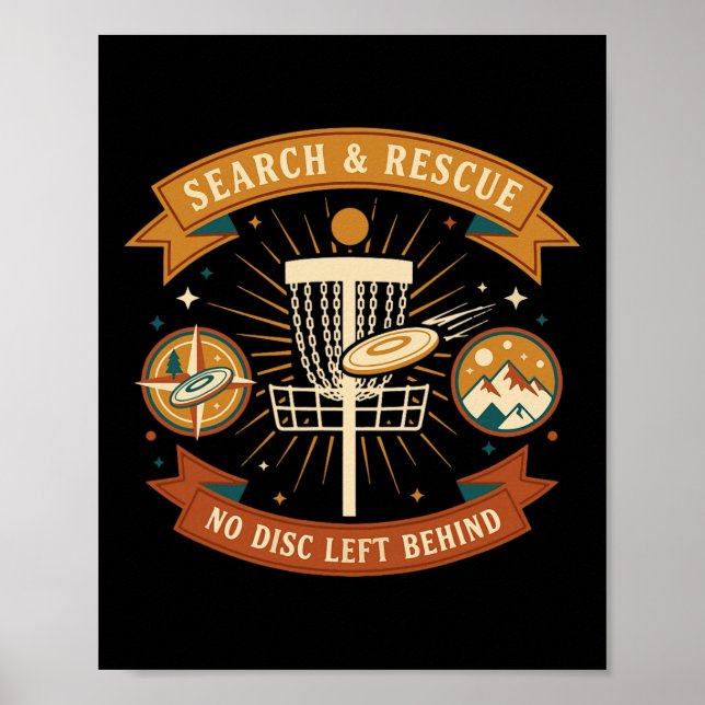 Search And Rescue No Disc Left Behind Disc Golf Fl Poster (Front)