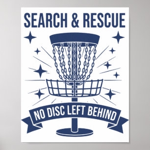 Search And Rescue No Disc Left Behind Disc Golf Sk Poster