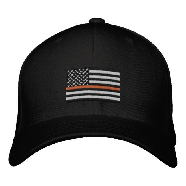Search and Rescue Thin Orange Line American Flag Embroidered Hat (Front)