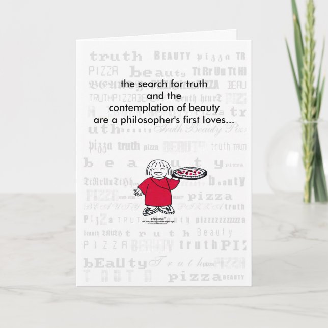 SEARCH FOR TRUTH & PIZZA! Card (Front)