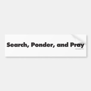 search-ponder-and-pray-block bumper sticker