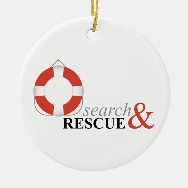 Search & Rescue Ceramic Ornament (Front)