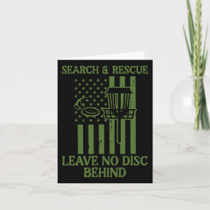 Search Rescue No Disc Behind Flag Frisbee Golf Men Card