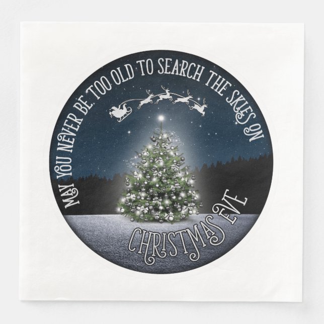 Search the Skies on Christmas Eve Napkin (Front)
