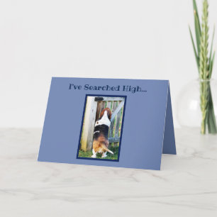 Searching Basset Hound In Cute Father's Day Card