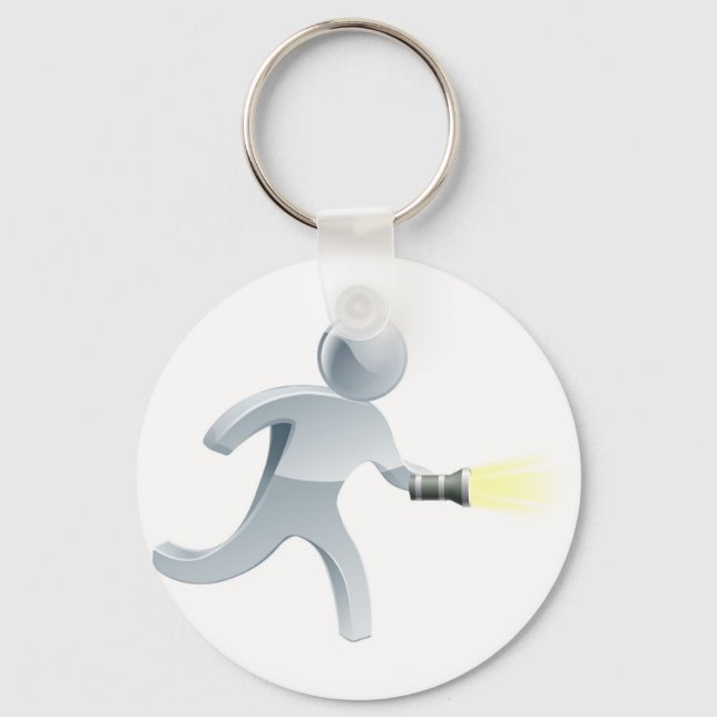 Searching flashlight man keychain (Front)