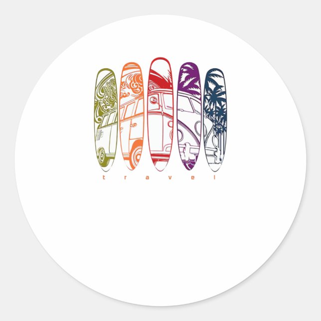 Searching for Waves Classic Round Sticker (Front)