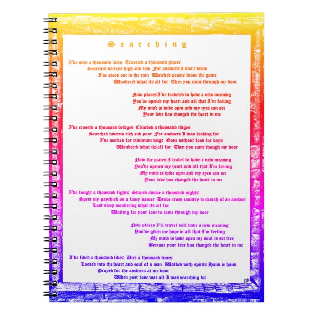 Searching Notebook (Front)