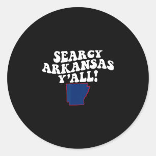 Searcy Arkansas Y'all Ar Southern Accent Vacation Classic Round Sticker