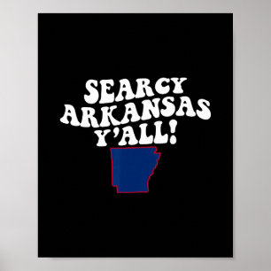 Searcy Arkansas Y'all Ar Southern Accent Vacation Poster