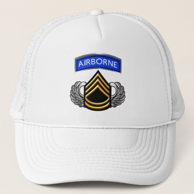 Seargent First Class SFC Airborne Trucker Hat (Front)