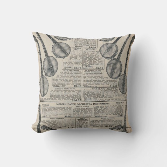 Sear's Magazine Advertisement Throw Pillow (Front)