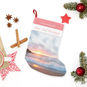 Seas And Greetings California Sunset Small Christmas Stocking