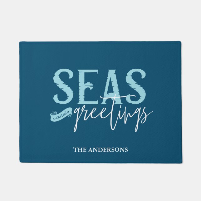 Seas and Greetings Door Mat (Front)