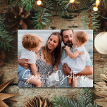 Seas & Greeting Family Florida Beach Photo Holiday Postcard<br><div class="desc">Send sunny holiday cheer with our Seas & Greetings Family Beach Photo Holiday Postcard! Perfect for families who love the beach life, this postcard is designed to showcase your favourite Florida beach photo alongside a playful “Seas & Greetings” message. With its breezy, coastal vibe, this postcard is a warm and...</div>