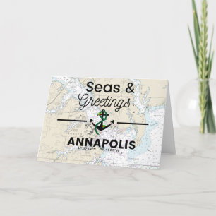 Seas & Greetings Chart- Annapolis Holiday Card